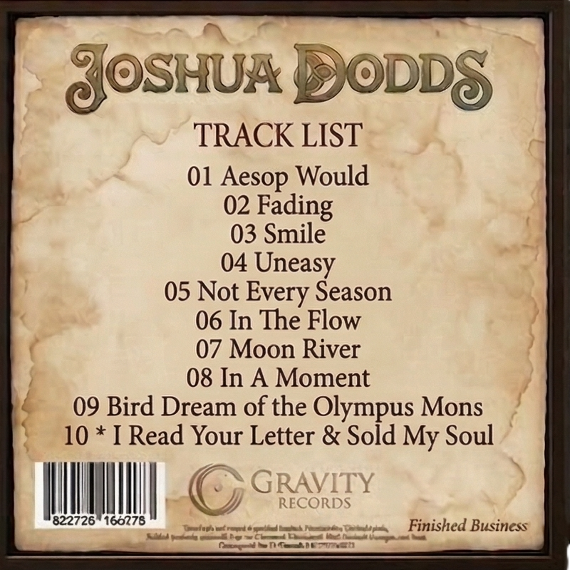 Finished Business (Gravity III) back cover art with track list